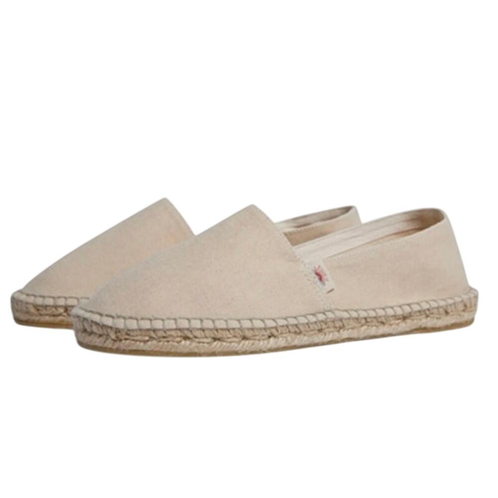 Faherty Women’s Cream Knit Espadrilles Slip-On Woven Jute Summer Flats 39 (US 9)